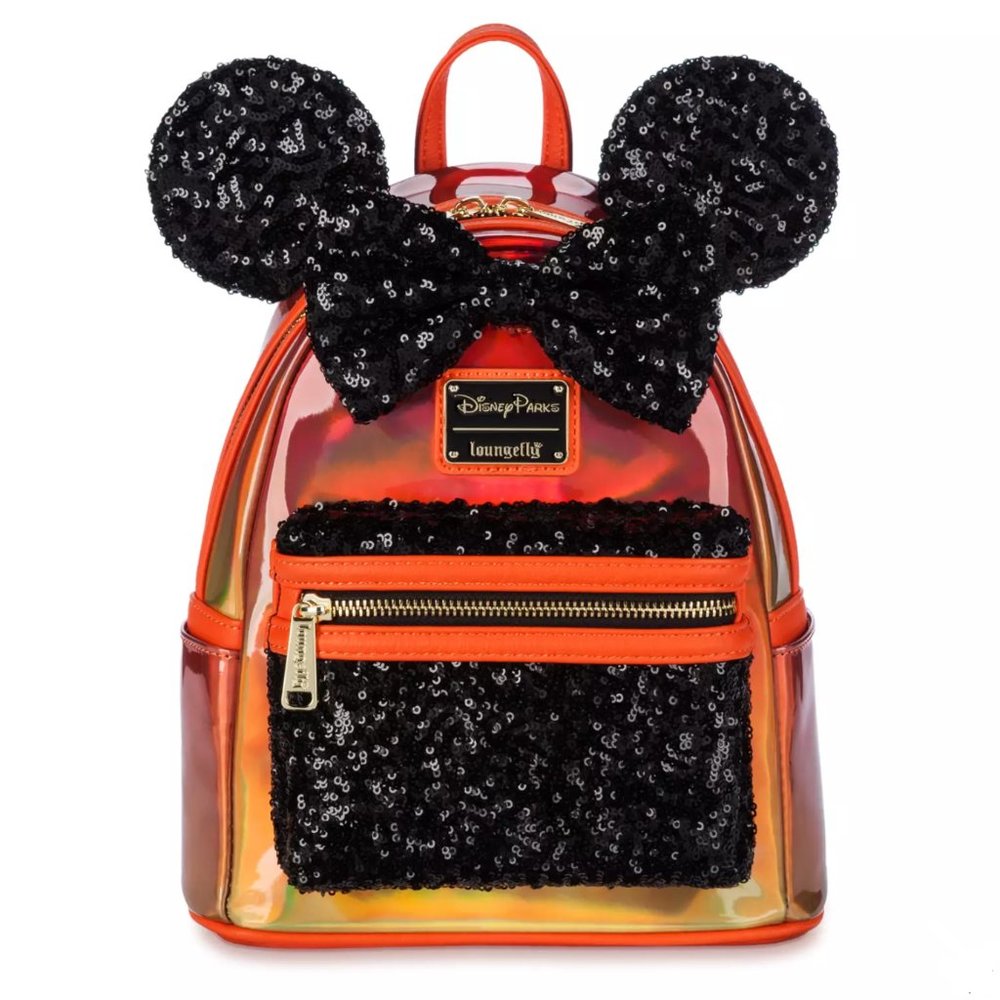 Halloween Minnie Mouse Sequin Loungefly Mini Backpack